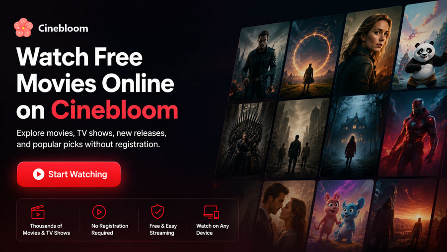 CineBloom watching movies and TV series banner